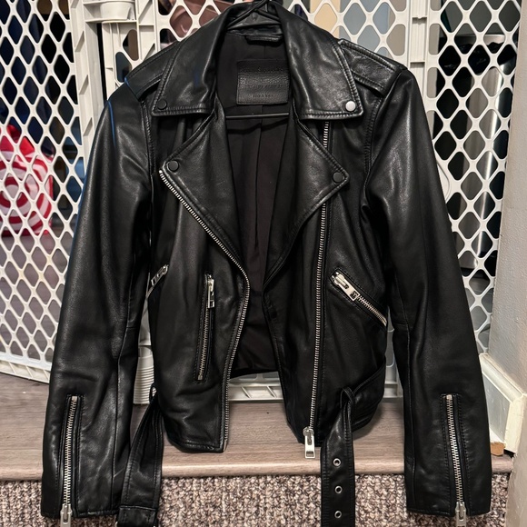 All Saints Jackets & Blazers - All Saints AllSaints Balfern Leather Biker Jacket